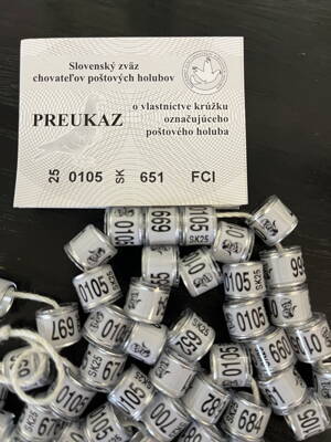 Krúžok pre poštové holuby 2025