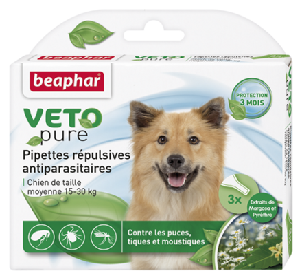 Beaphar Bio Spot On Medium Dog – pipetky proti parazitom pre stredné plemená 15 – 30 kg