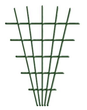 Mriezka V-tvar, 145x5x75 cm, 4/4,7 mm, zelená, záhradnícka