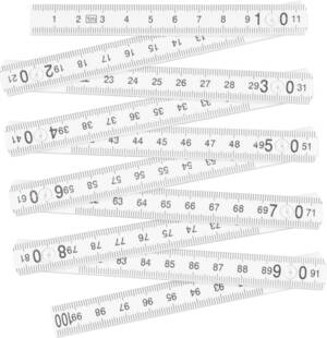 Meter STREND PRO FS28, 1 m, plastový, biely