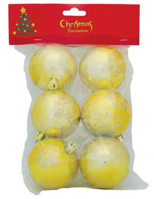 Ozdoba Xmas N2 6006TS, 6 dielna, M01 zlatá