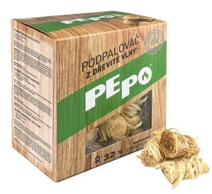 Podpalovac PE-PO®, drevitá vlna, 32 kúskov