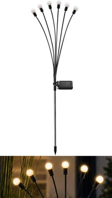 Lampa Strend Pro Garden Firefly, solárna, 6x LED, nerez, 72 cm