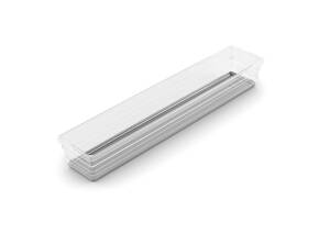 Organizér Curver® SISTEMO 5, priesvitný/sivý, 7,5x37,5x5 cm, do zásuvky