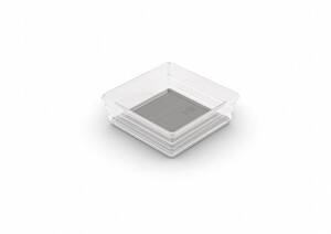 Organizér Curver® SISTEMO 6, priesvitný/sivý, 15x15x5 cm, do zásuvky