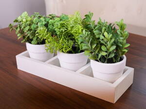 Dekoracia MagicHome, Mix bylín, 18 cm, kvetináč - papier