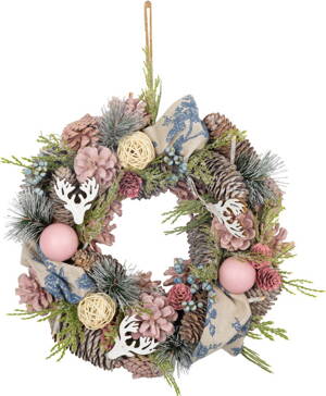 Veniec MagicHome Vianoce, závesný, vintage, 30 cm