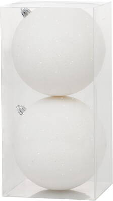 Gule MagicHome Vianoce, 2 ks, biele, na vianočný stromček, 12 cm