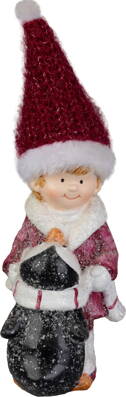 Dekorácia MagicHome Vianoce, Chlapec, 6.3x9.3x22.5 cm