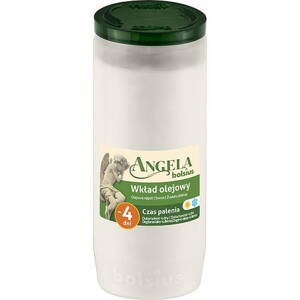 Napln bolsius Angela NR05 biela, 292x057 mm, 82 h, 243 g, olej