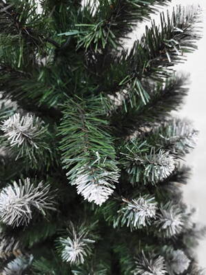 Stromček MagicHome Vianoce Nico, jedľa v jute, zasnežené konce, 60 cm