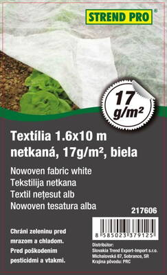 Textilia Garden B1106 1,6x10 m, netkaná, 17 g/m, biela