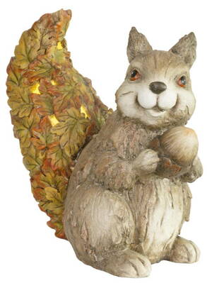 Dekorácia MagicHome Nature, Veverička s orieškom, keramika, 33x19x34,50 cm
