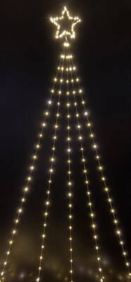 Dekorácia MagicHome Vianoce, Kométa, 240 LED teplá biela, 10 funkcií, IP44, exteriér, 5x3,90 m