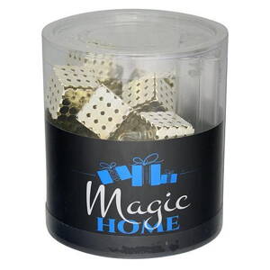 Retaz MagicHome Metal Cube, strieborná, 2xAA