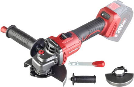 Brúska Worcraft CAG-S20LiBS-125 ShareSYS, 125 mm, uhlová, s reguláciou otáčok, 20V Li-ion, bezuhlíková