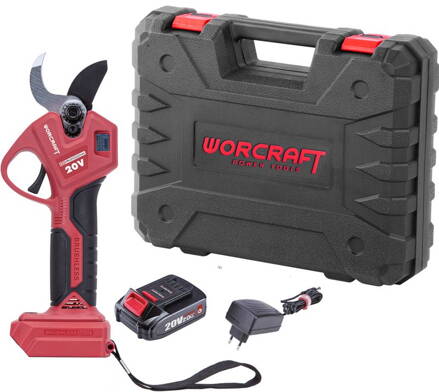 Nožnice Worcraft CSC-S20LiBAM ShareSYS, 20V Li-Ion, záhradné, akumulátorové, na konáre, cut.30 mm, SET v kufri