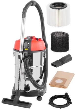 Vysavac STREND PRO K-612D/3300, 30 lit, 1300 W, priemyselný, funkcia oklep
