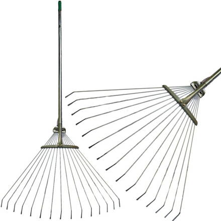 Hrable R116-95, 15 lamelové, na lístie, 950 g, s násadou
