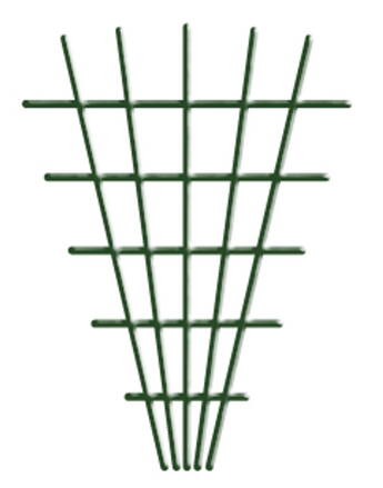 Mriezka V-tvar, 145x5x75 cm, 4/4,7 mm, zelená, záhradnícka