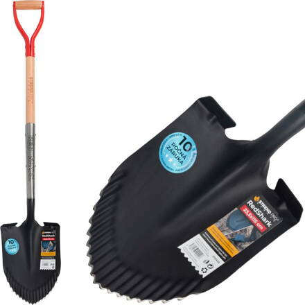 Rýľ Strend Pro Premium RedShark, špicatý, s drevenou násadou D 1150 mm