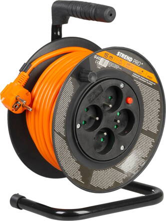 Kábel Strend Pro DG-FB04 predlžovací, L-15 m, na bubne, prierez 1,5 mm2