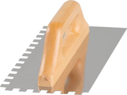 Hladítko Strend Pro Premium, s drev. rúčkou, 270x130 mm, 0,7 mm, e10mm, rovné, nerez
