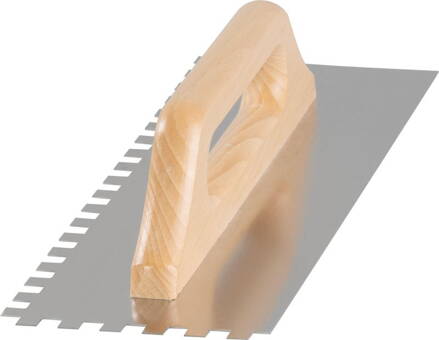 Hladítko Strend Pro Premium, s drev. rúčkou, 380x130 mm, 0,7 mm, e10mm, rovné, nerez