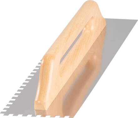 Hladítko Strend Pro Premium, s drev. rúčkou, 480x130 mm, 0,7 mm, e8mm, rovné, nerez