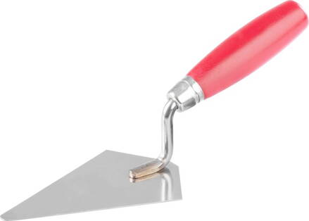 Lyžica Strend Pro Premium, s drev. rúčkou a kovovým ukončením, murárska, 140 mm, 0,7 mm, nerez