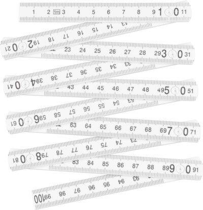 Meter STREND PRO FS28, 1 m, plastový, biely