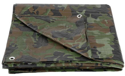 Plachta Tarpaulin Khaki 04,0x06,0 m, 80 g/m, oliva/kamufláž