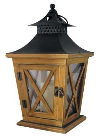 Lampas Nicehome WL8680, 19x19x36 cm, LED, 3xAAA, drevo