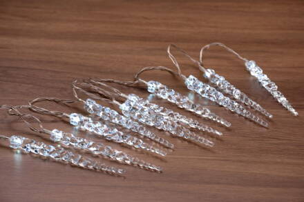 Retaz MagicHome Icicle, cencúle, biele, 2xAA