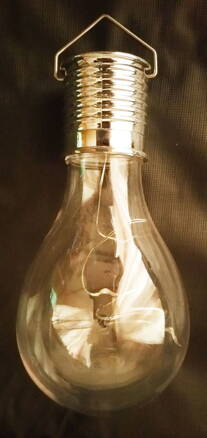 Ziarovka Solar Acrux, 7.5x22 cm, číra, 4 Led white led, bal. 24 ks
