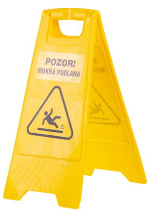 Tabula "POZOR, MOKRÁ PODLAHA", 60x30 cm