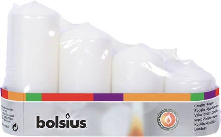 Sviecky bolsius Pillar Advent, biele, priem. 48mm 60/80/100/120 mm bal. 4 ks