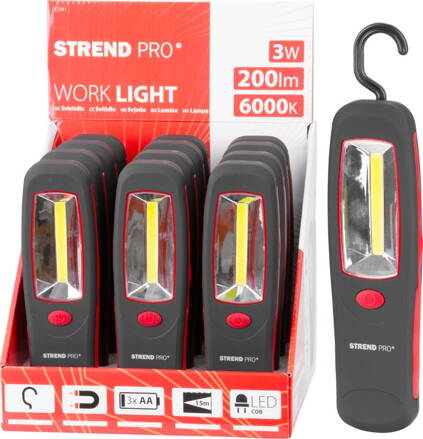 Svietidlo Worklight CWL1041, COB 200 lm, 3xAA, magnet