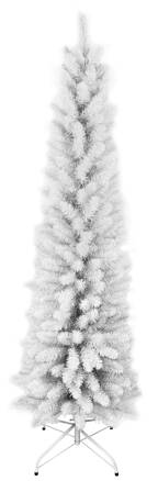 Stromček MagicHome Vianoce Winter, jedľa biela, kovový stojan, 180 cm