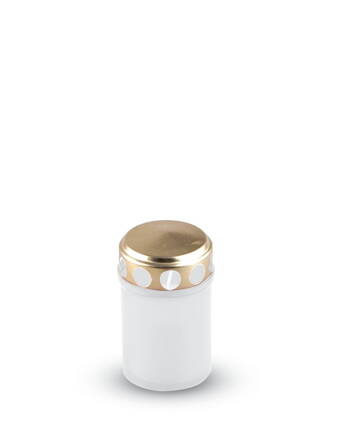 Kahanec Grave, biely plast, 20 h, 80 g, 8,5 cm, na hrob