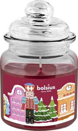Sviečka Bolsius Luskáčik, Big Jar, vianočná, get cosy (pečené jablko a škorica), 32 hod., 79x129 mm