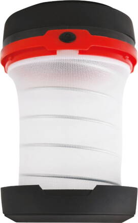 Lampa Strend Pro Camping, skladacia, kempingová, 3xAA, červená, 8.5x5/13 cm