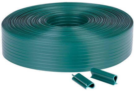 Páska Strend Pro EUROSTANDARD, 47,5 mm, L-35 m, tieniaca, zelená, krycia, na plotové panely, s 20 klipsami, 1200g/m2, PVC, RAL6005