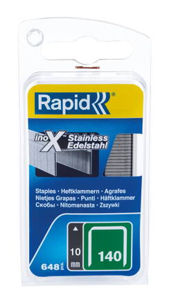 Spona RAPID 140, 10 mm, 648 ks nerezové sponky pre sponkovačky, spony