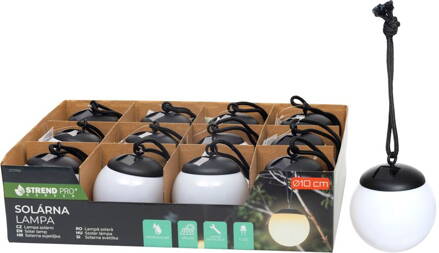 Lampa Strend Pro Garden Glob, solárna, 1xLED, 10 cm, Sellbox 12 ks