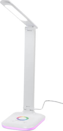 Lampa Strend Pro, stolná, dotykové ovládanie, stmievanie, RGB, podsvietený podstavec, 4 W, biela