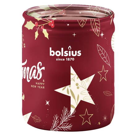 Sviečka Bolsius Starlight, 82x68 mm, brusnica, v skle