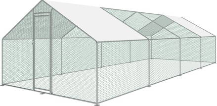 Kurín Strend Pro, pre hydinu, voliéra, klietka, so strechou, 3x8x2 m