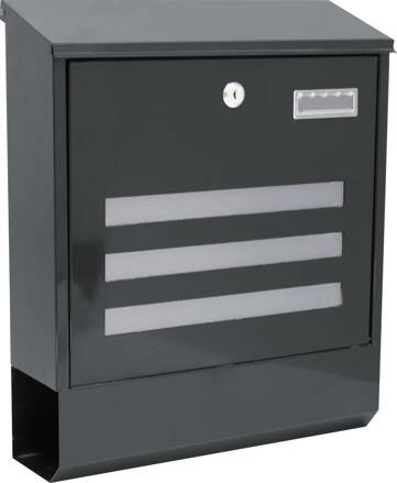 Schránka LINEA, 35x11,5x41,5 cm, poštová, antracit