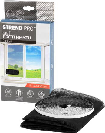 Siet FlyScreen2 150x130 cm, proti hmyzu, čierna PE